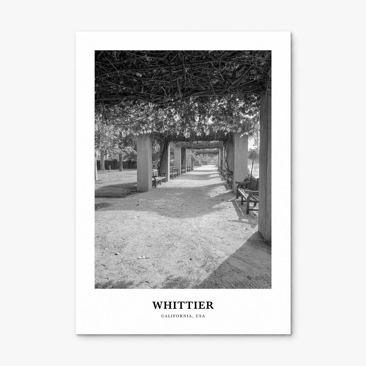 Whittier, California Classic Poster, print only (unframed)