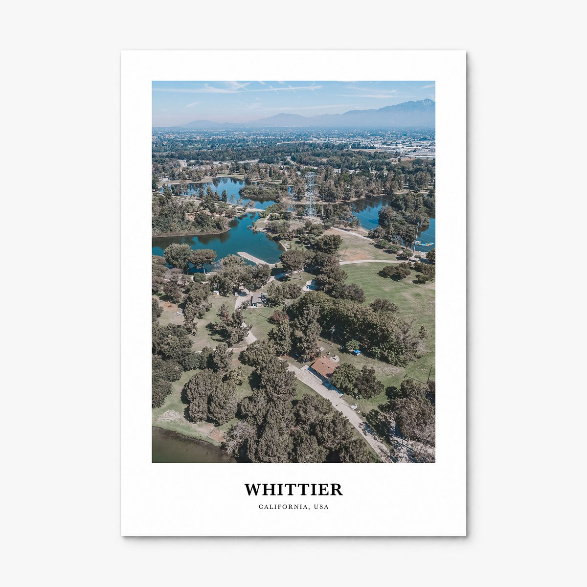 Whittier, California Classic Poster, print only (unframed)