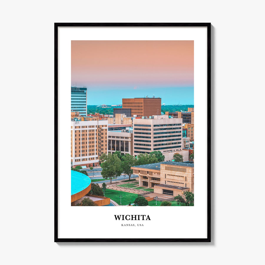 Wichita Classic Poster, framed poster mockup