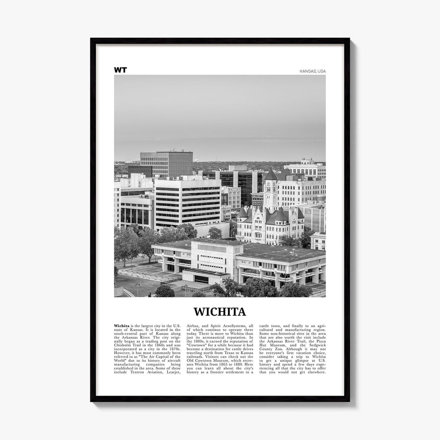 Wichita Newspaper Poster, framed poster mockup
