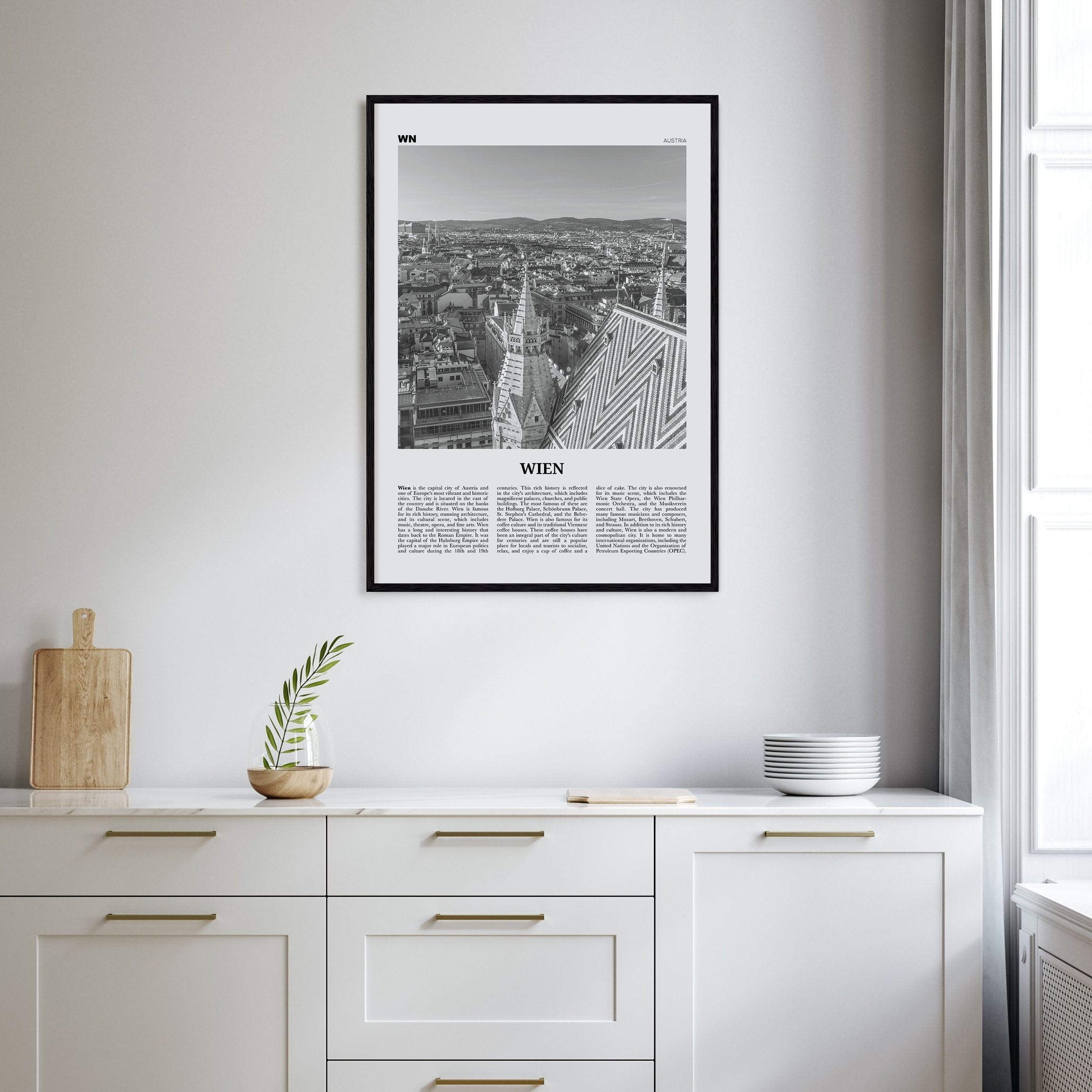 Wien Poster Nbourhood Travel B&W Poster