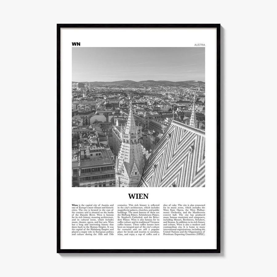 Wien Newspaper Poster, framed poster mockup