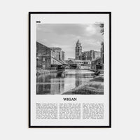 Wigan Poster Black Wood / 8x12 in Nbourhood Travel B&W Poster