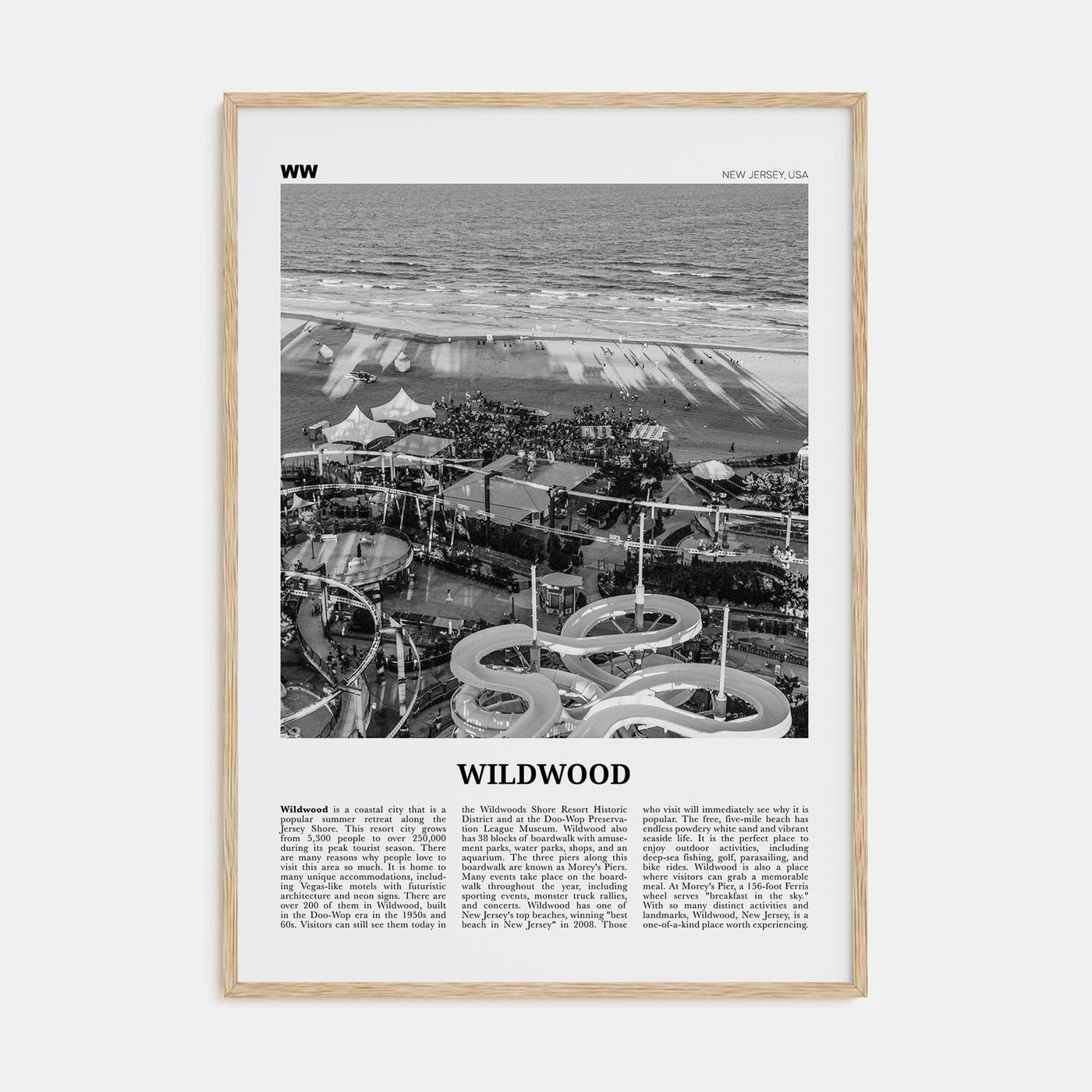 Wildwood Poster Natural Wood / 8x12 in Nbourhood Travel B&W Poster