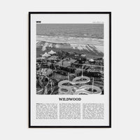 Wildwood Poster Black Wood / 8x12 in Nbourhood Travel B&W Poster