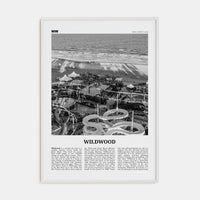 Wildwood Poster White Wood / 8x12 in Nbourhood Travel B&W Poster