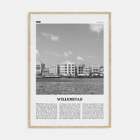 Willemstad Poster Natural Wood / 8x12 in Nbourhood Travel B&W Poster