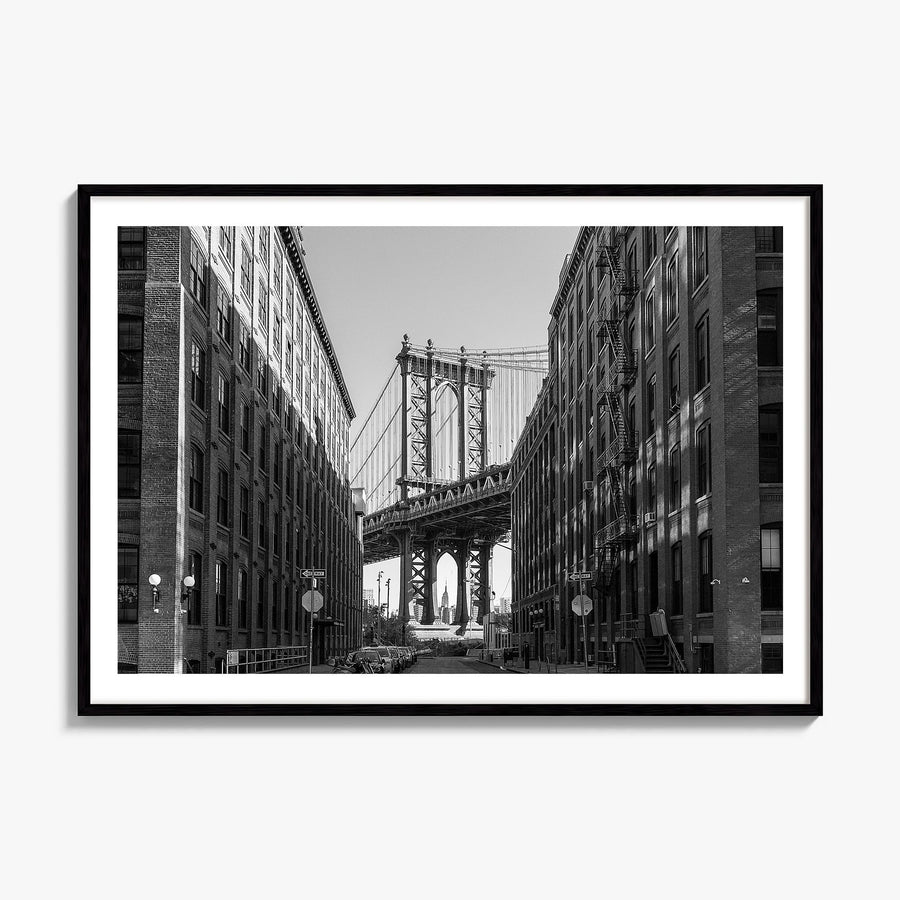 Williamsburg, New York Photo Poster, framed poster mockup, white border