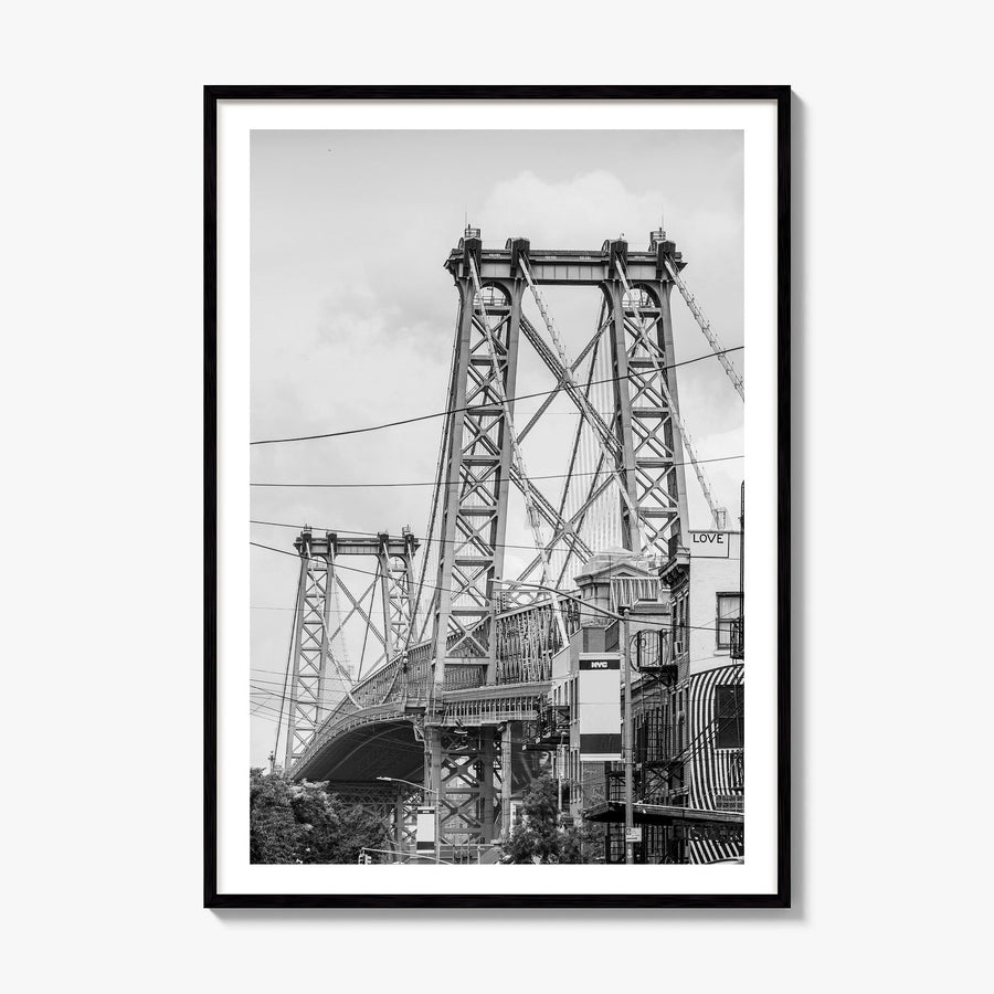 Williamsburg, New York Photo Poster, framed poster mockup, white border