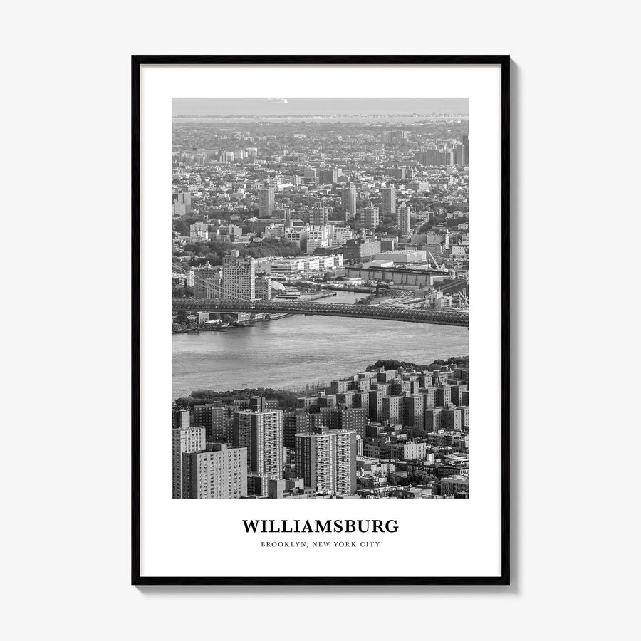 Williamsburg, New York Classic No 1 Poster, framed poster mockup