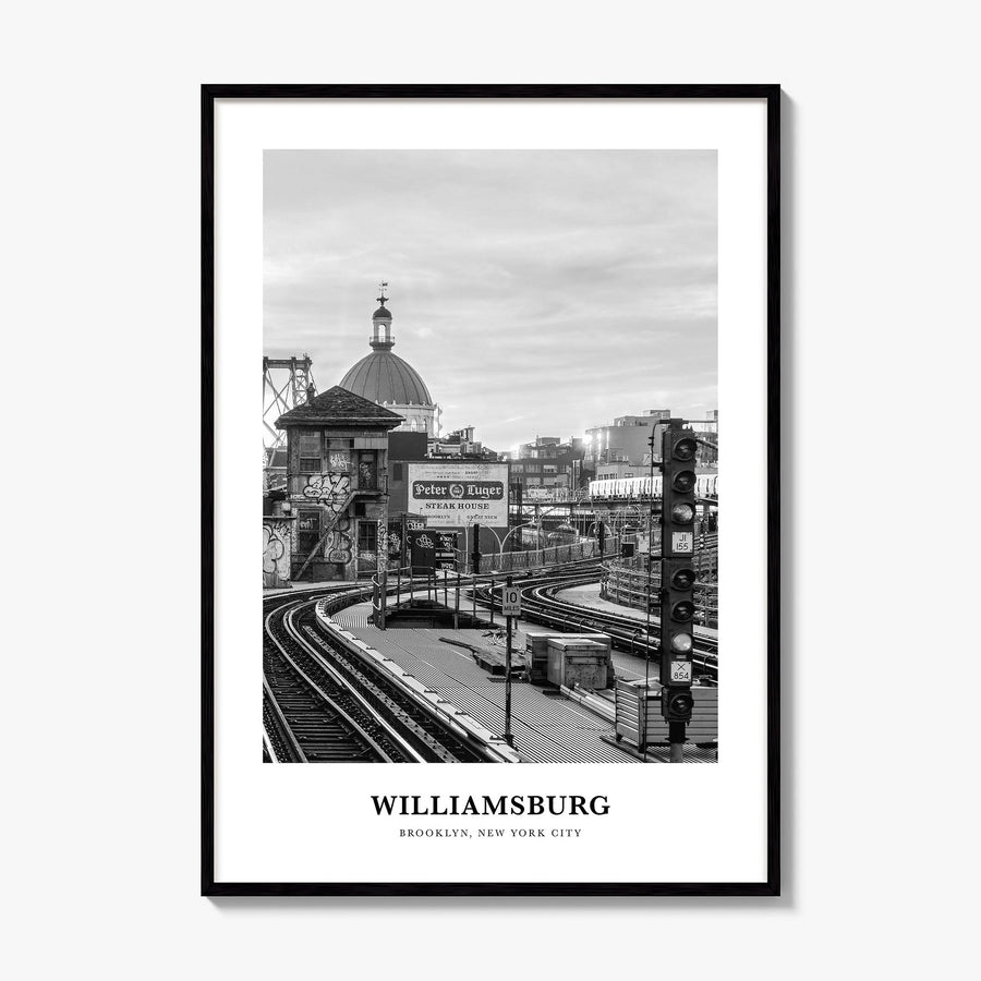 Williamsburg, New York Classic No 2 Poster, framed poster mockup