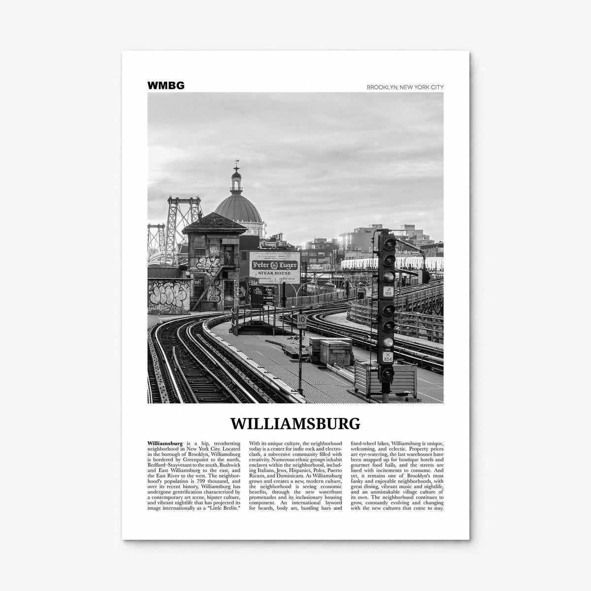 Williamsburg, New York Newspaper No 2 Poster, print only (unframed)