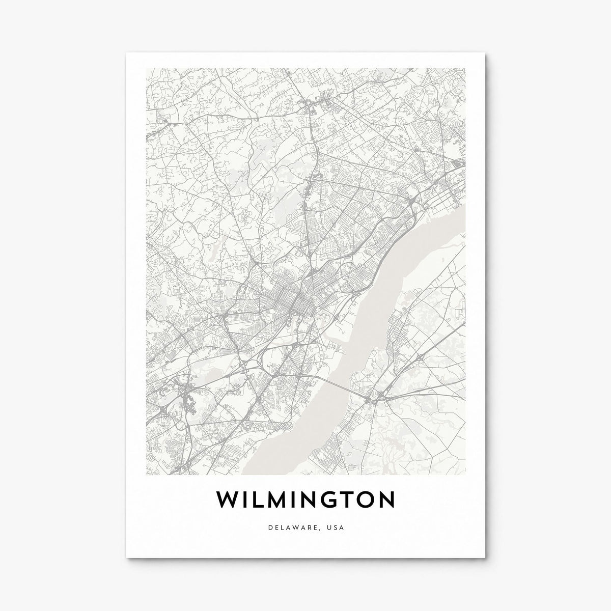 Wilmington, Delaware Map Poster, print only (unframed)