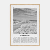 Wilmington, North Carolina No 1 Poster Natural Wood / 8x12 in Nbourhood Travel B&W Poster