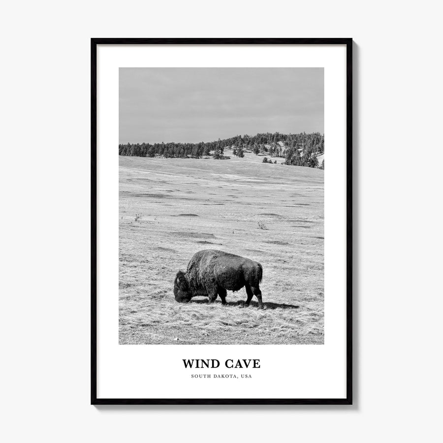 Wind Cave National Park Classic Poster, framed poster mockup