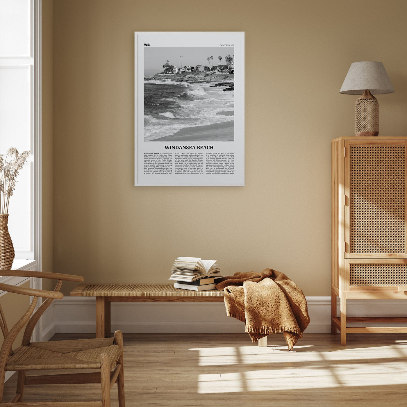 Windansea Beach Poster Nbourhood Travel B&W Poster