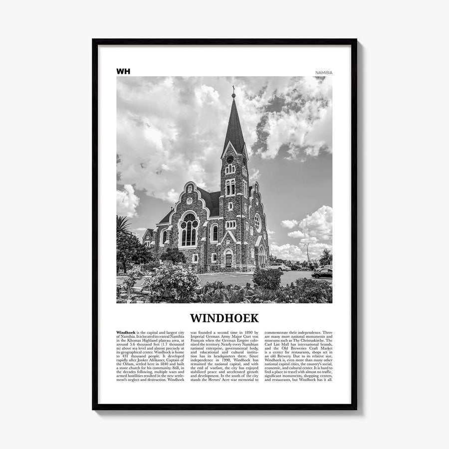 Windhoek Newspaper Poster, framed poster mockup