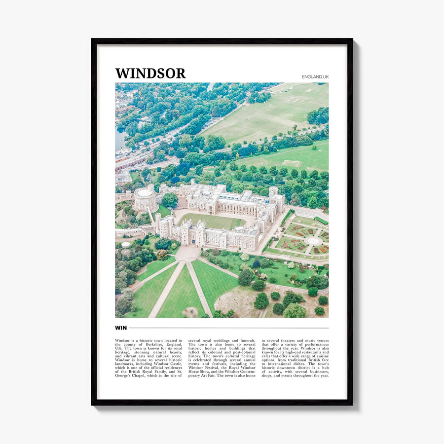 Windsor, England Travel Poster, framed poster mockup