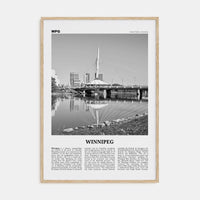 Winnipeg No 1 Poster Natural Wood / 8x12 in Nbourhood Travel B&W Poster