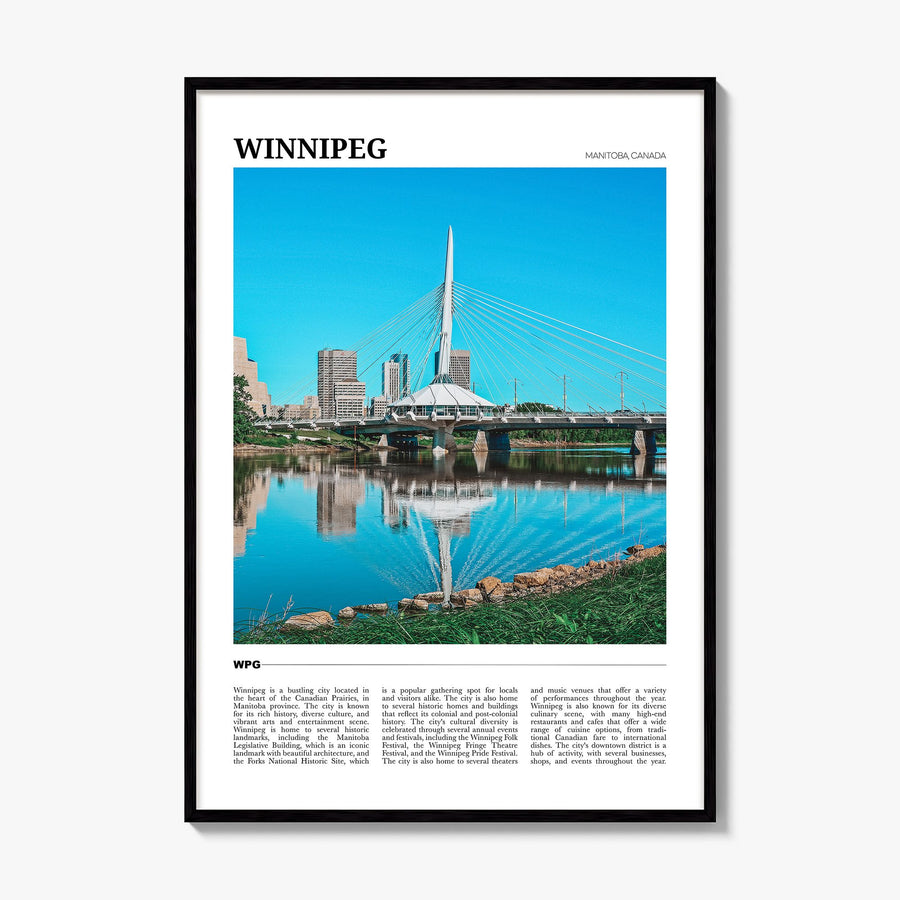 Winnipeg Travel No 1 Poster, framed poster mockup