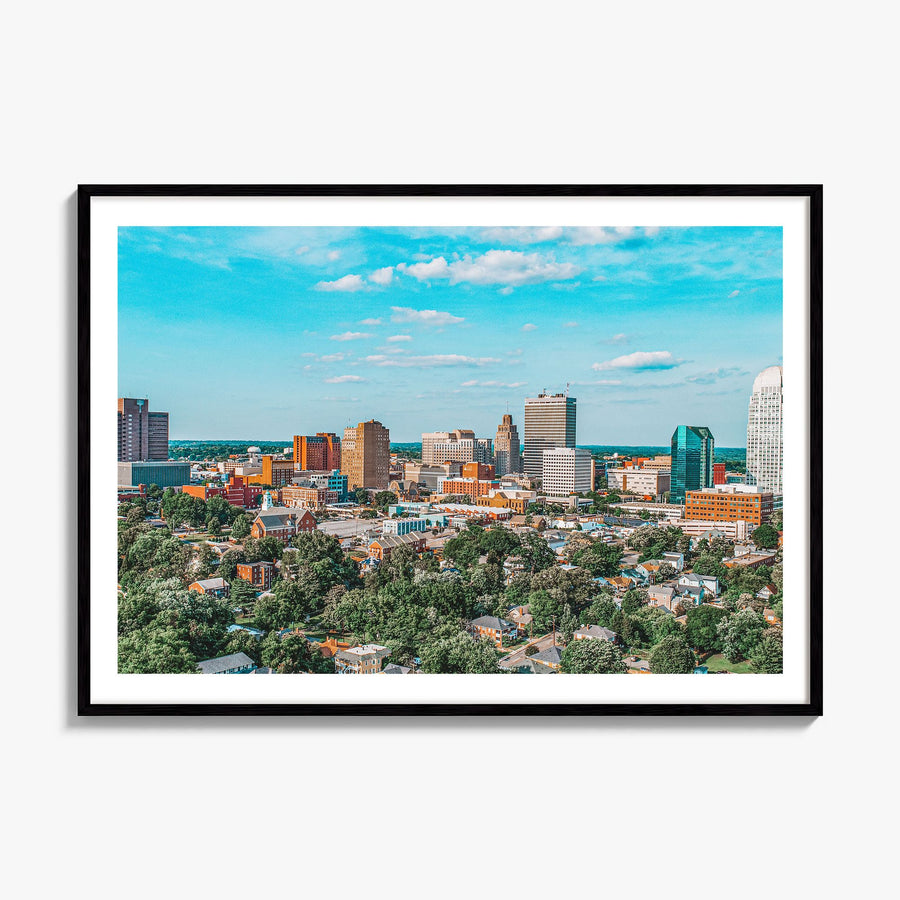 Winston-Salem Photo Poster, framed poster mockup, white border