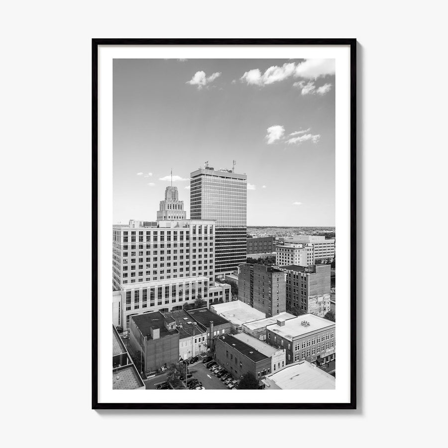 Winston-Salem Photo Poster, framed poster mockup, white border