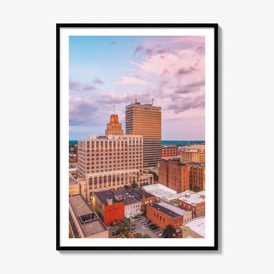 Winston-Salem Photo Poster, framed poster mockup, white border