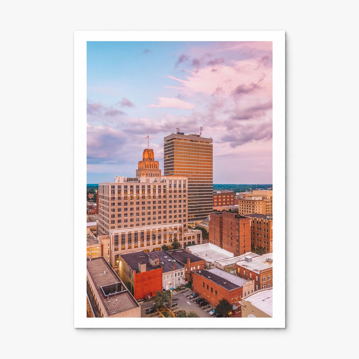 Winston-Salem Photo Poster, print only (unframed), white border