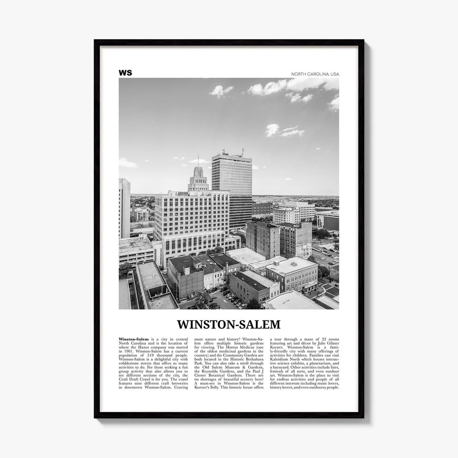 Winston-Salem Newspaper Poster, framed poster mockup