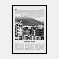 Winter Park Poster Black Wood / 8x12 in Nbourhood Travel B&W Poster