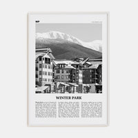 Winter Park Poster White Wood / 8x12 in Nbourhood Travel B&W Poster