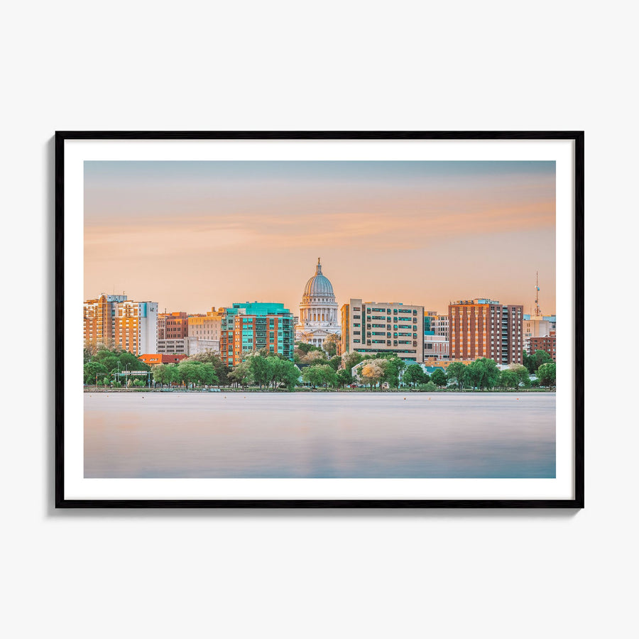 Wisconsin Photo Poster, framed poster mockup, white border