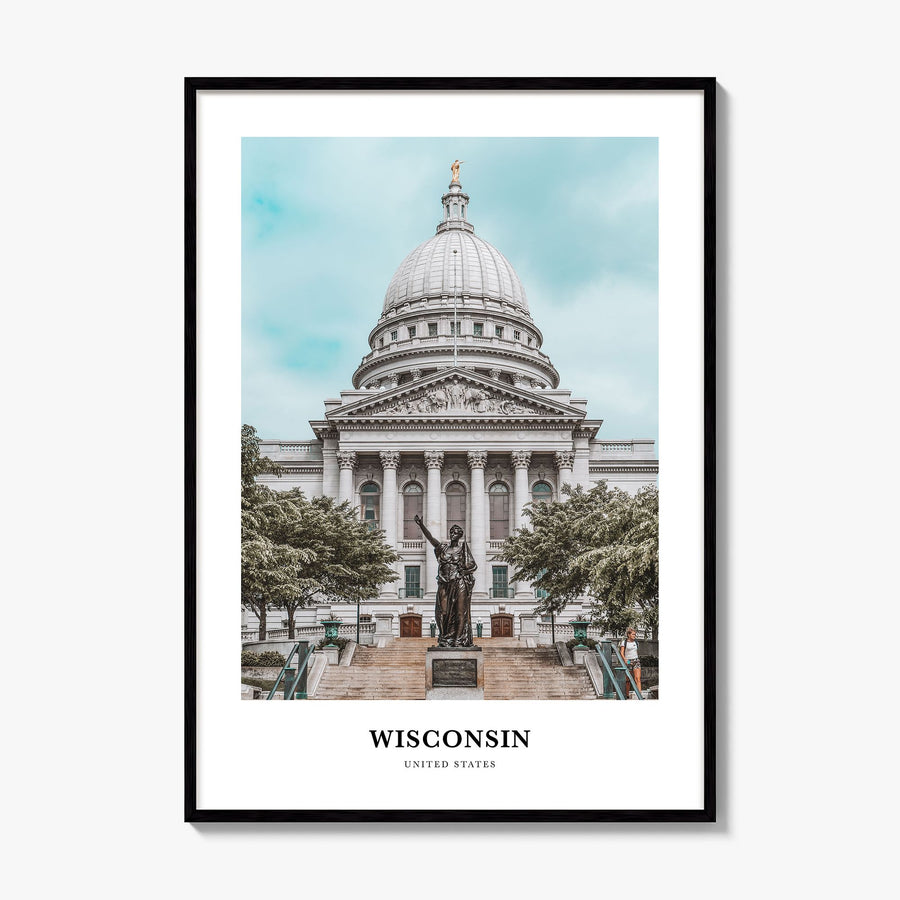 Wisconsin Classic No 1 Poster, framed poster mockup