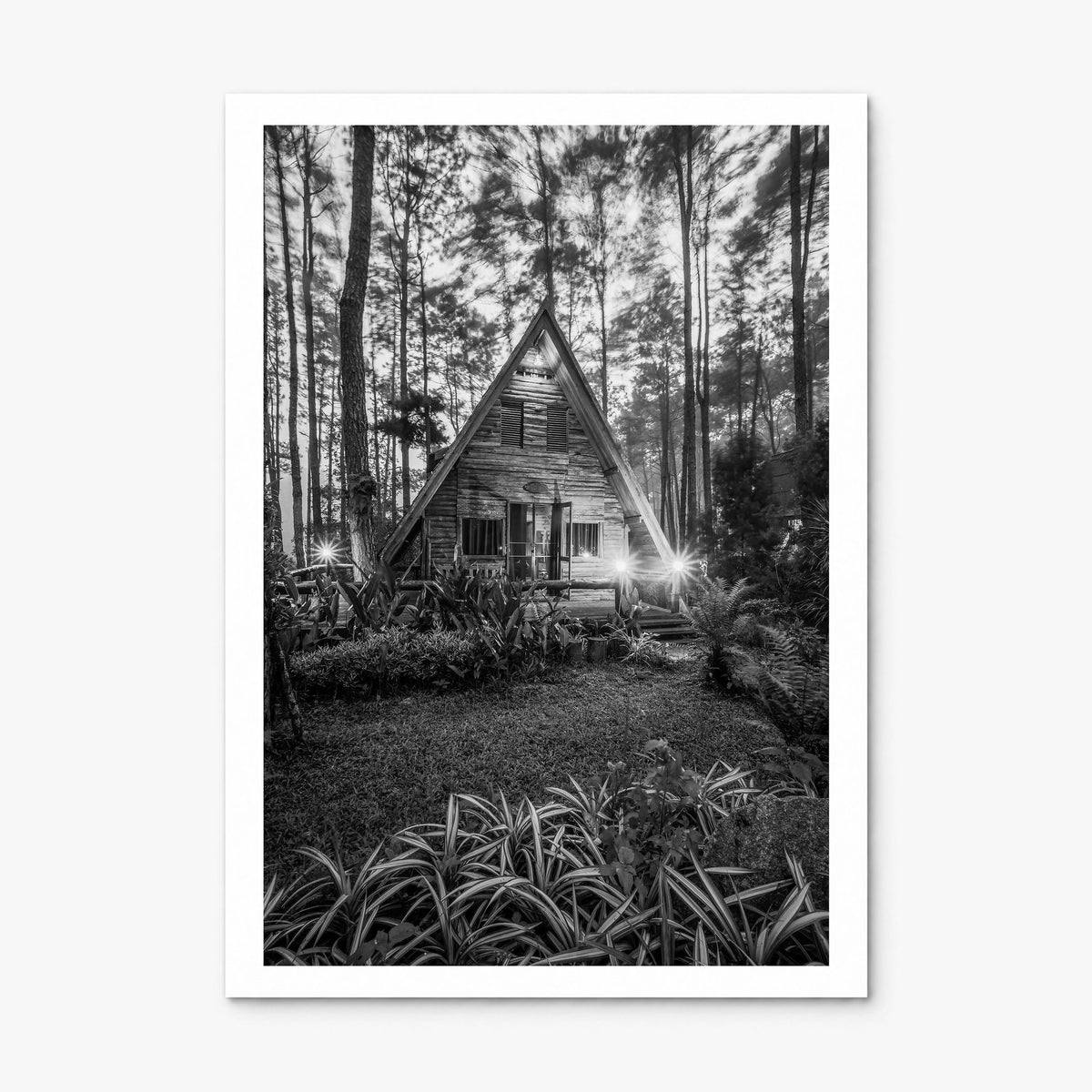 Wooden Cabin Logs Photo No 2 Poster, print only (unframed), white border
