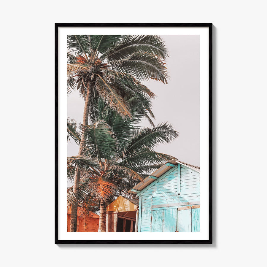 Wooden Cabin Logs Photo Poster, framed poster mockup, white border