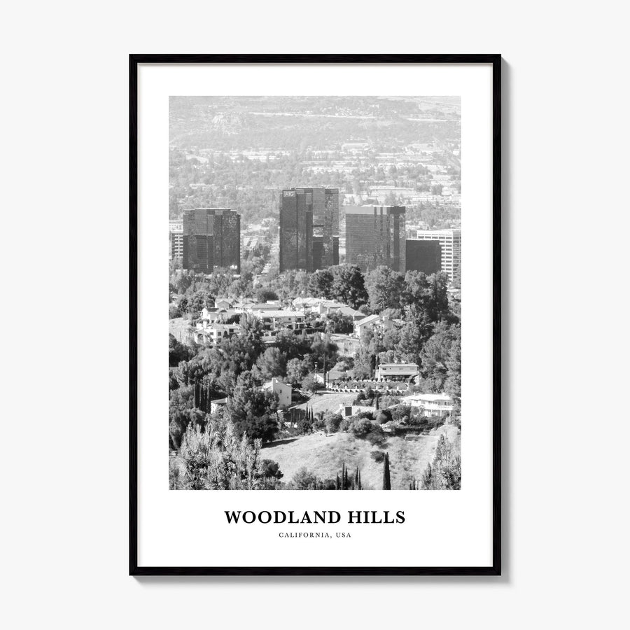 Woodland Hills Classic Poster, framed poster mockup