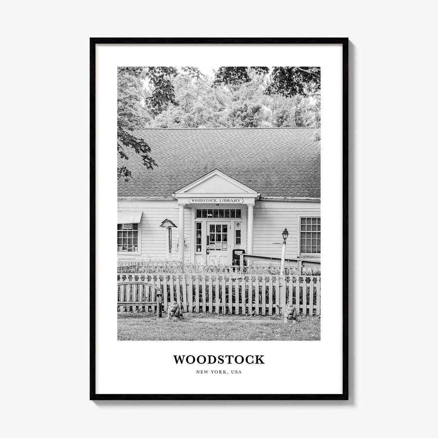 Woodstock, New York Classic Poster, framed poster mockup