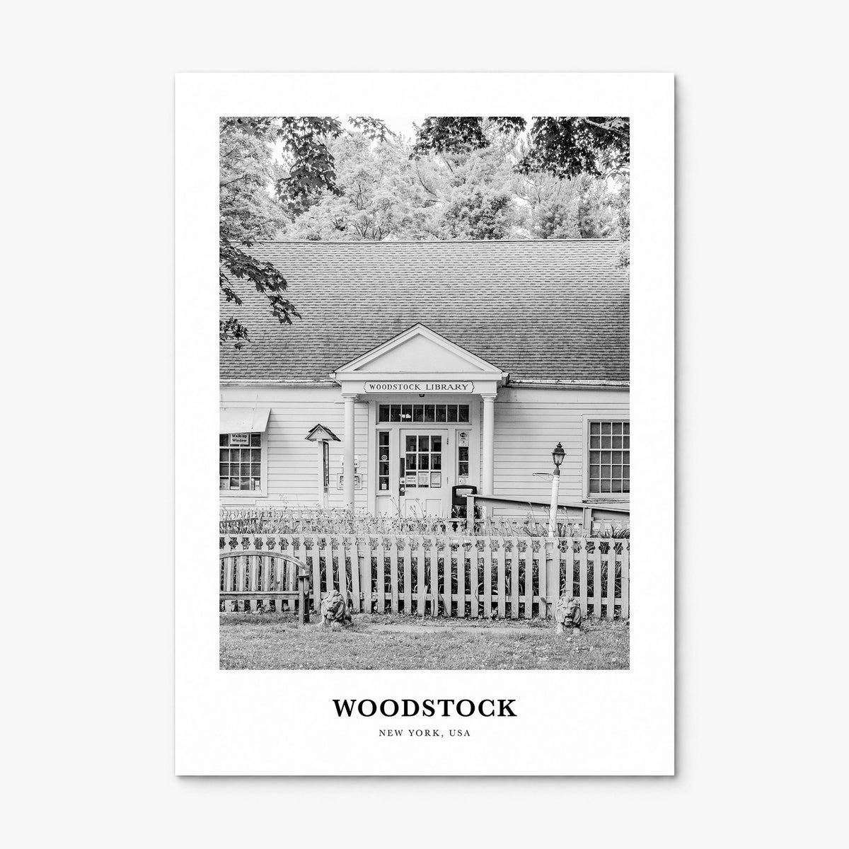 Woodstock, New York Classic Poster, print only (unframed)