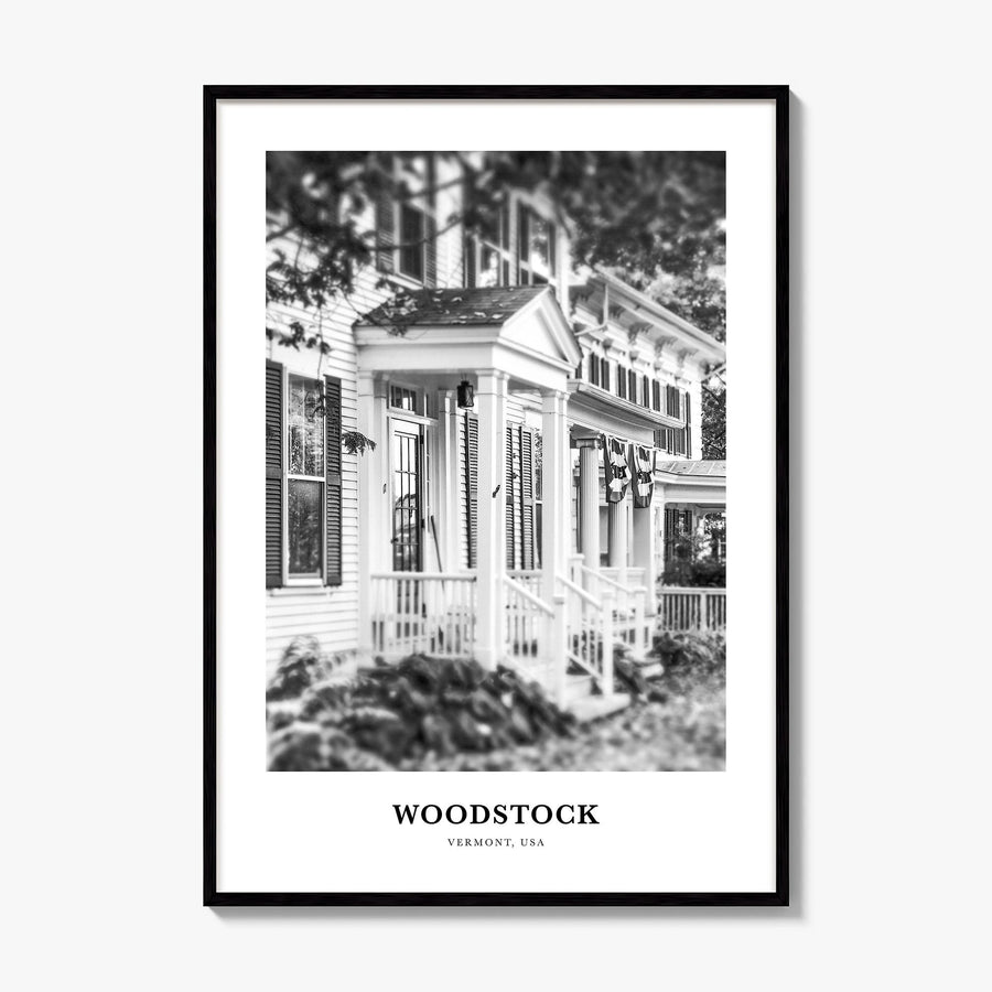 Woodstock, Vermont Classic Poster, framed poster mockup