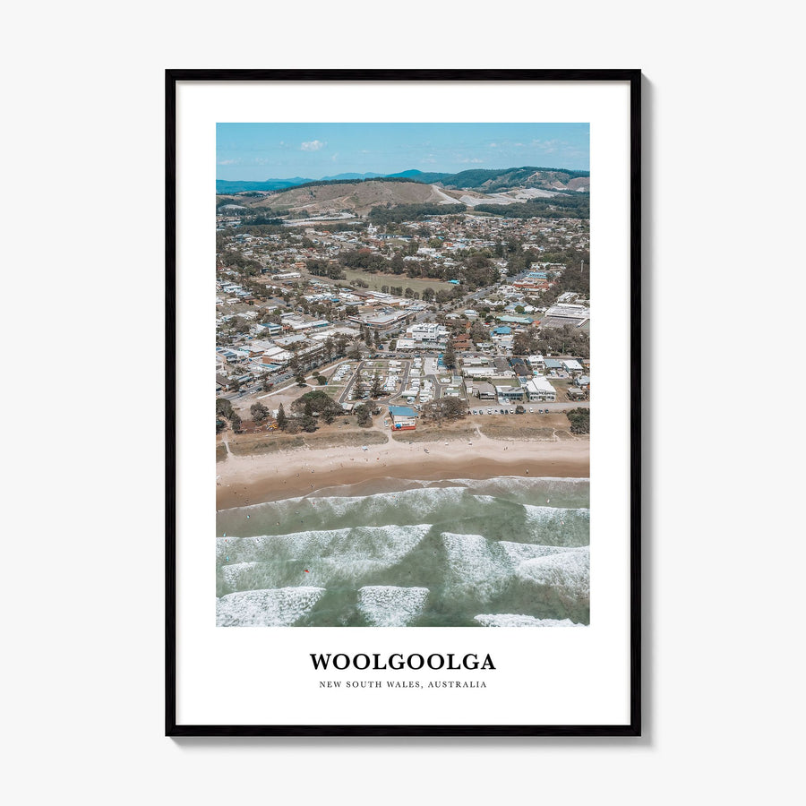 Woolgoolga Classic Poster, framed poster mockup