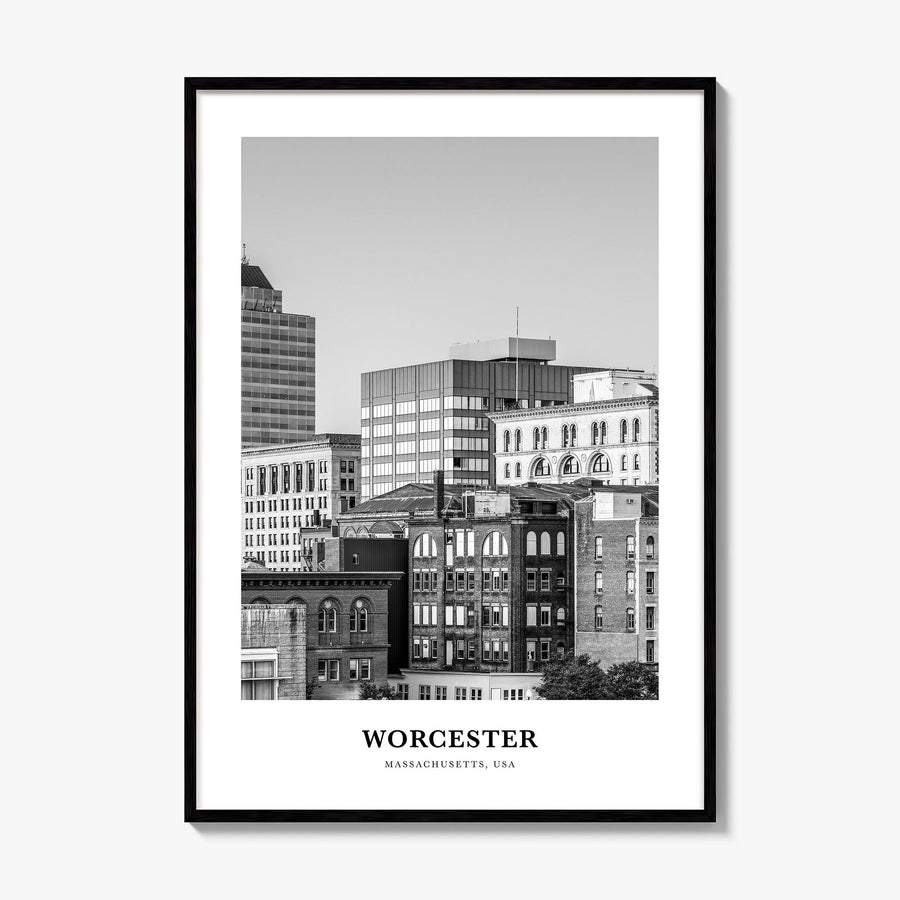 Worcester, Massachusetts Classic Poster, framed poster mockup