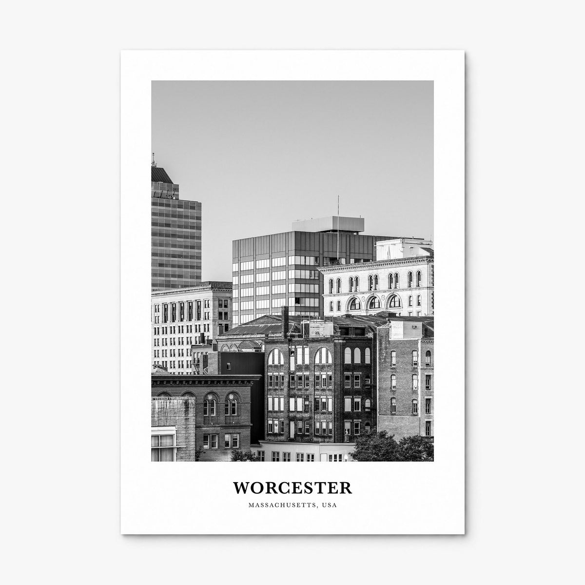 Worcester, Massachusetts Classic Poster, print only (unframed)