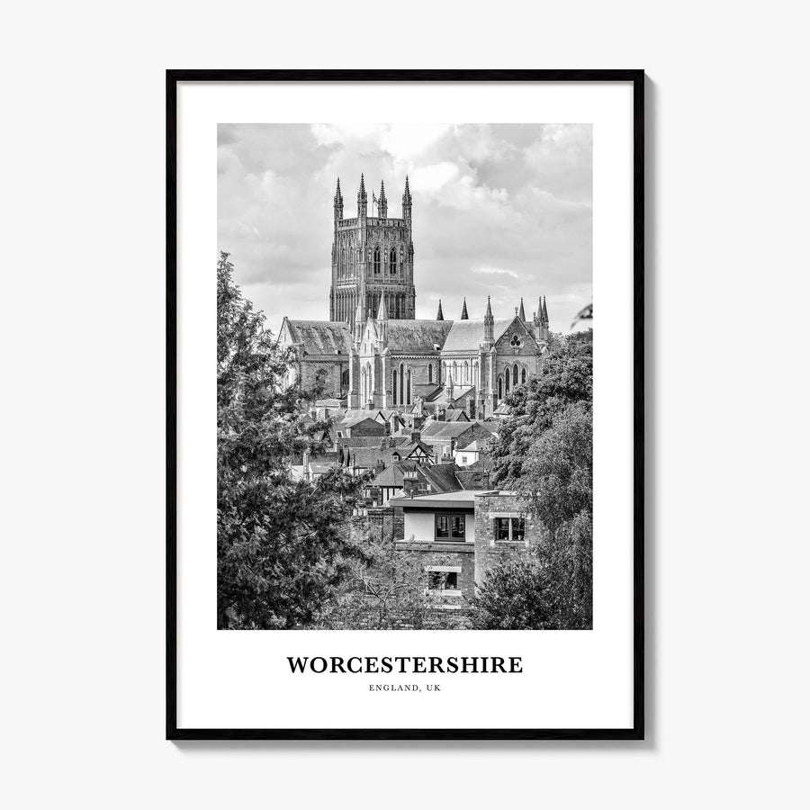 Worcestershire Classic Poster, framed poster mockup