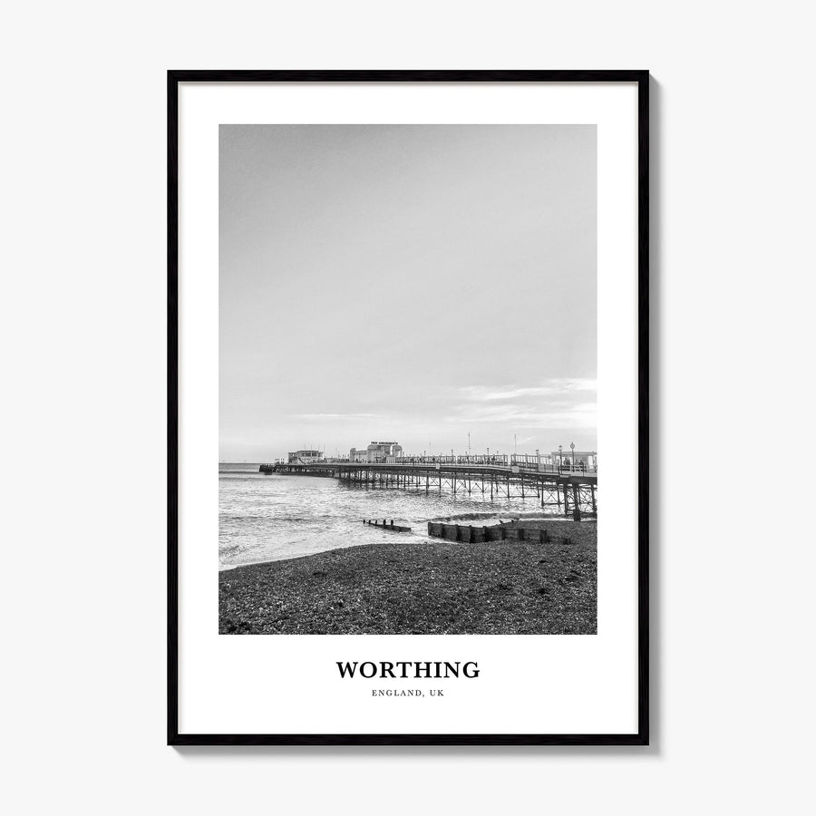 Worthing Classic Poster, framed poster mockup