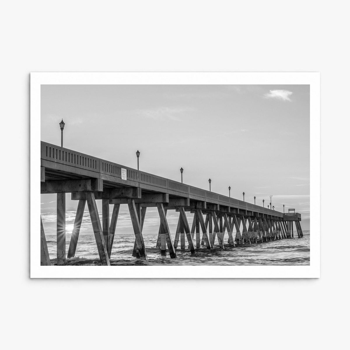 Wrightsville Beach Photo Poster, print only (unframed), white border