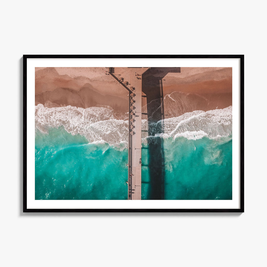 Wrightsville Beach Photo Poster, framed poster mockup, white border