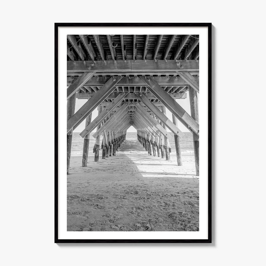 Wrightsville Beach Photo Poster, framed poster mockup, white border