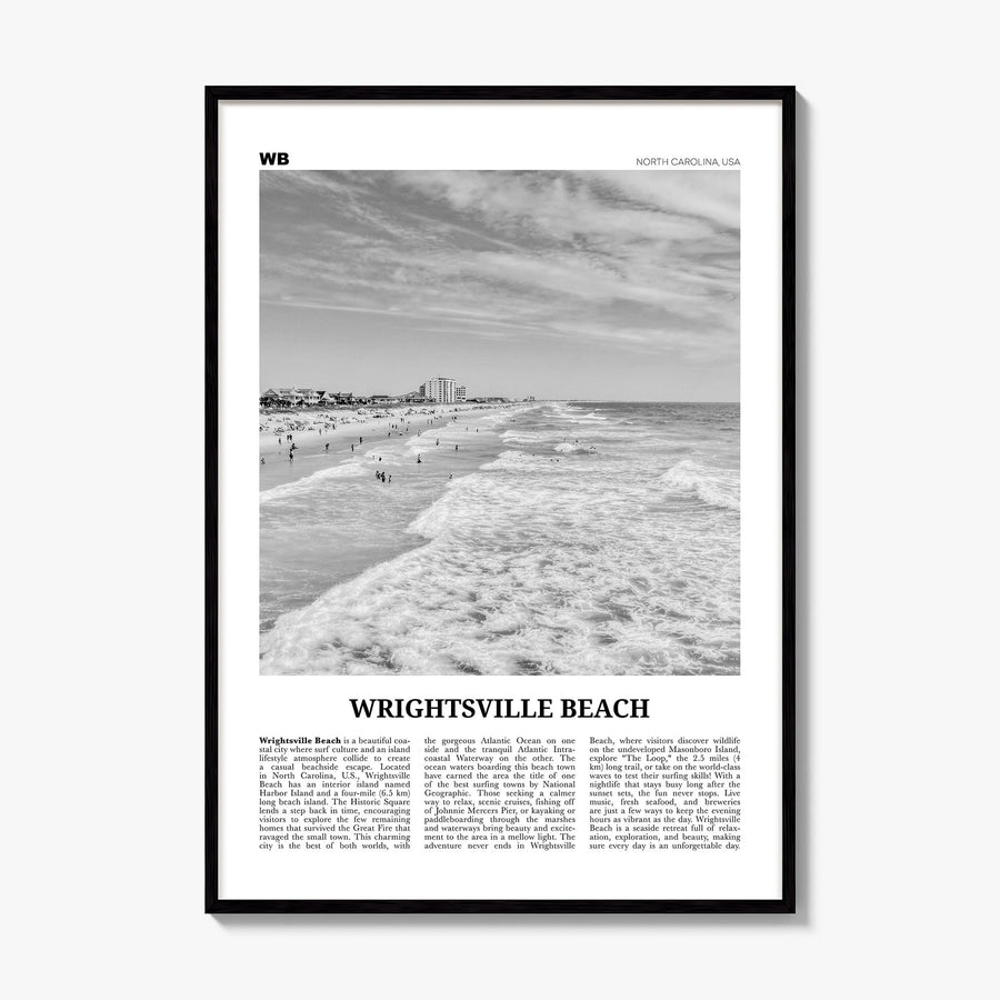 Wrightsville Beach Newspaper No 1 Poster, framed poster mockup