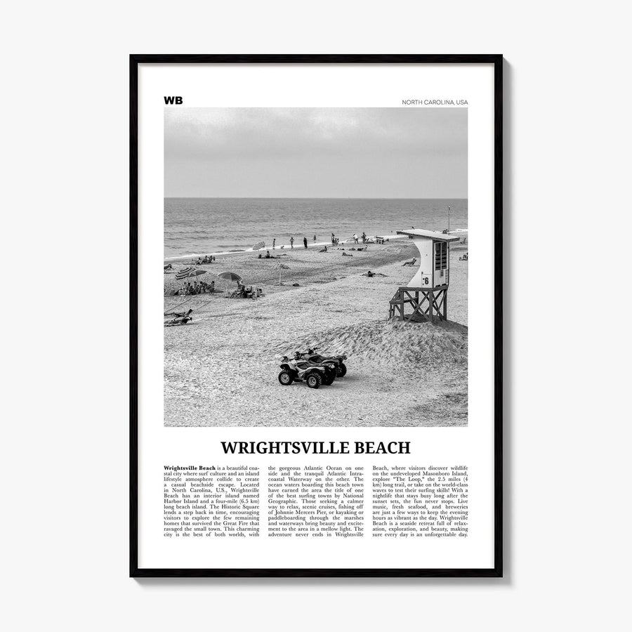 Wrightsville Beach Newspaper No 2 Poster, framed poster mockup