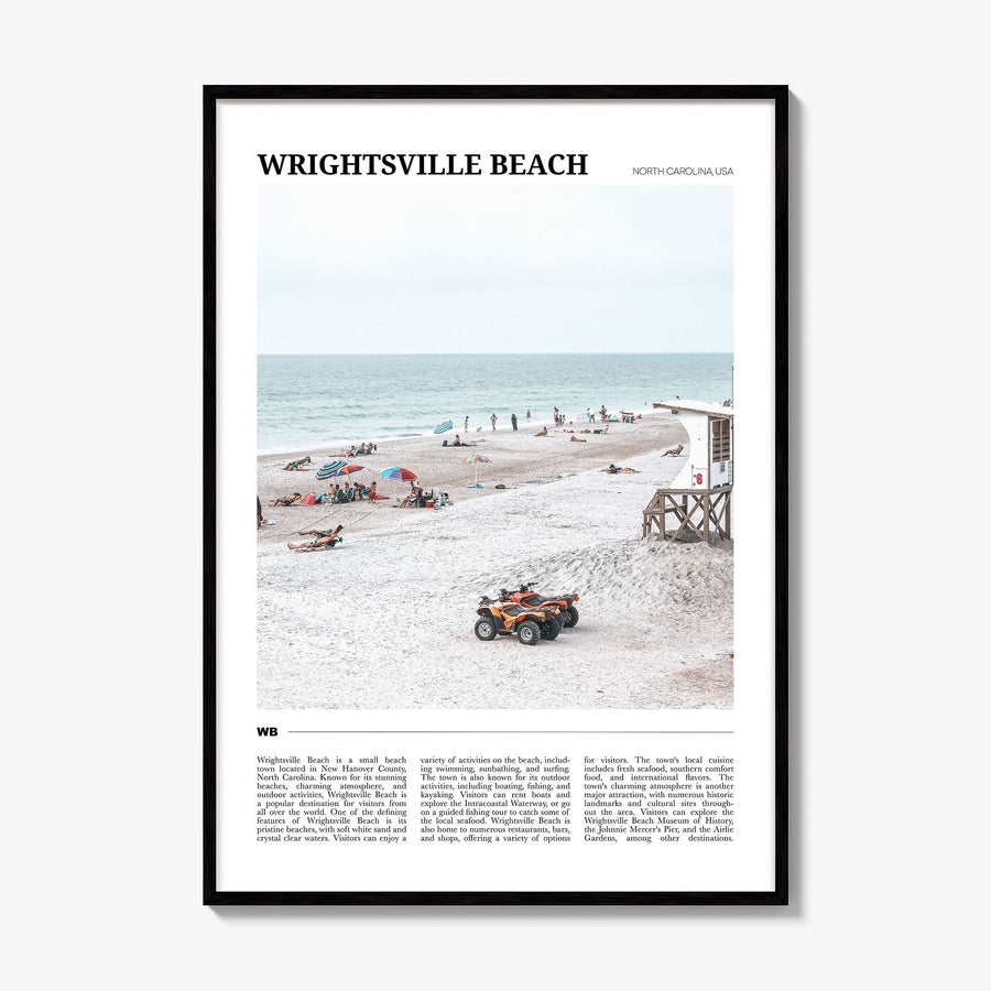 Wrightsville Beach Travel Poster, framed poster mockup